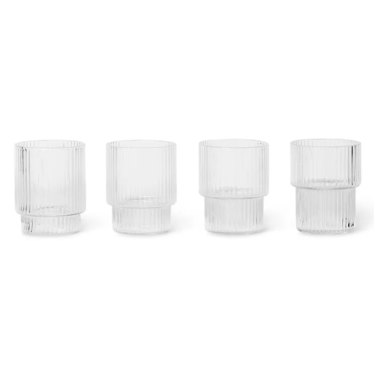 Ferm LIVING Verre à Espresso Ripple 6cl Lot De 4 1 Ferm LIVING Verre à Espresso Ripple 6cl Lot De 4