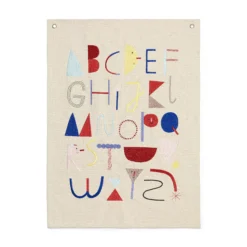 Ferm LIVING Affiche En Tissu Alphabet