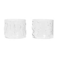 Ferm LIVING Verre à Boire Doodle Low, Lot De 2