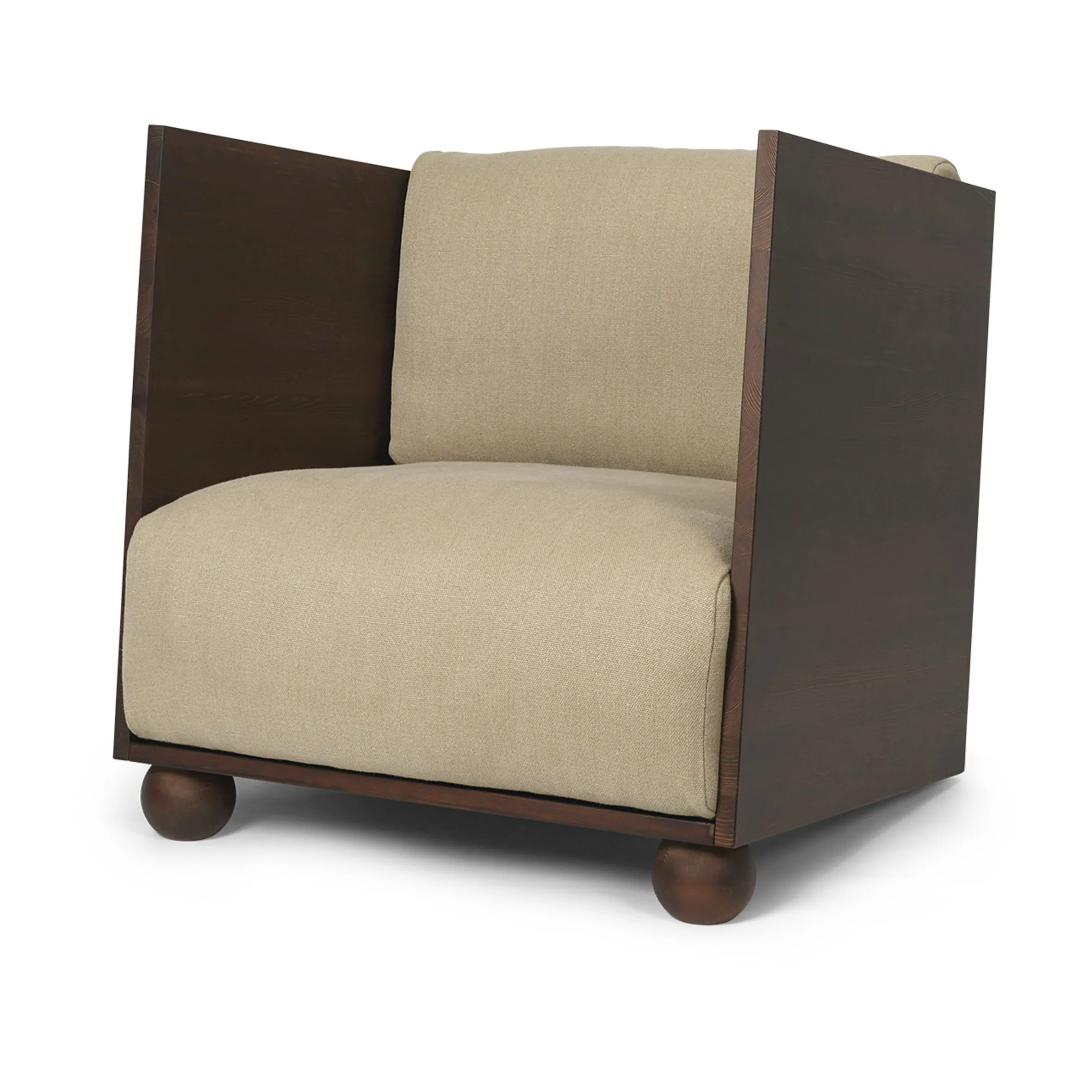 Ferm LIVING Fauteuil Lounge Rum Rich Linen 1 Ferm LIVING Fauteuil Lounge Rum Rich Linen