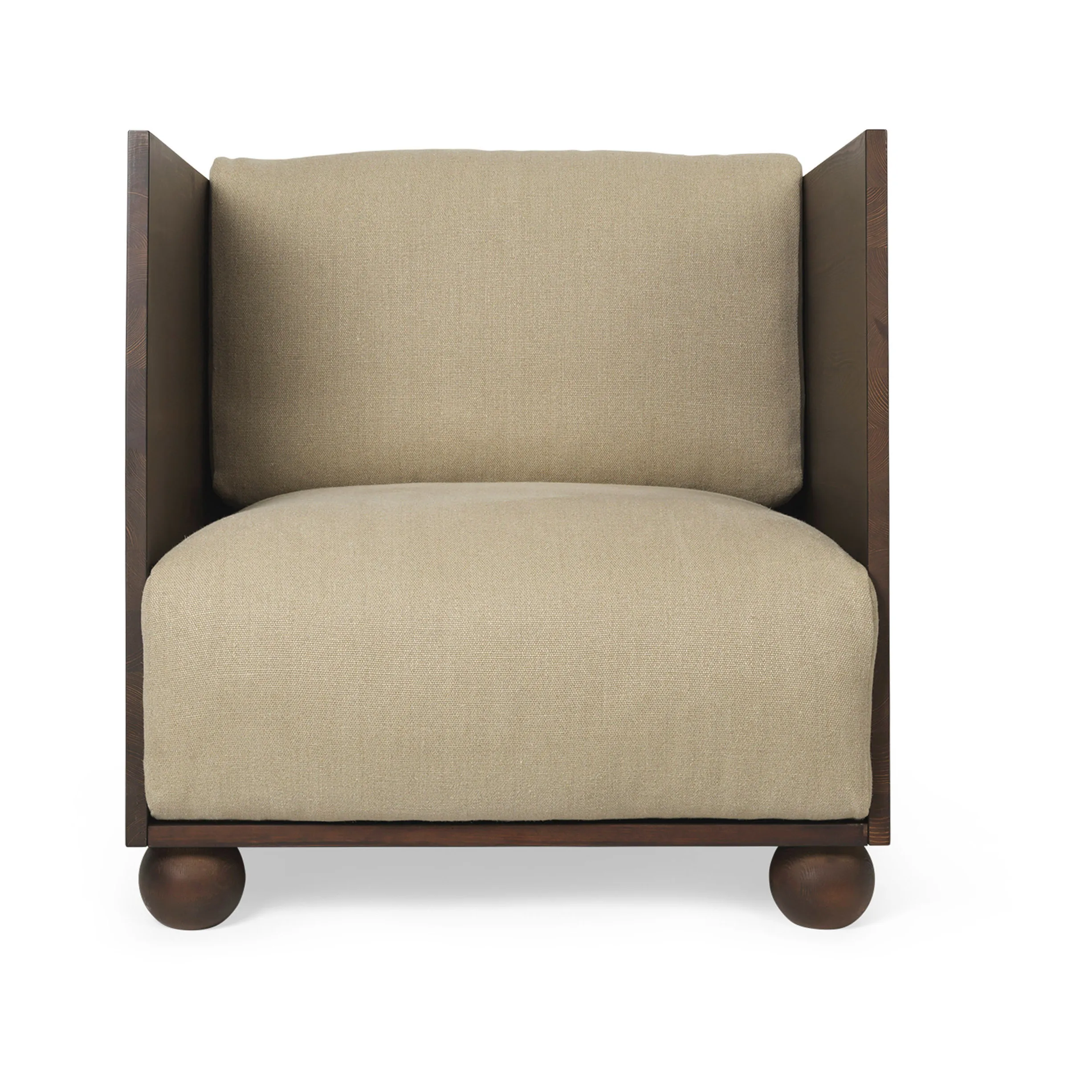 Ferm LIVING Fauteuil Lounge Rum Rich Linen 2 Ferm LIVING Fauteuil Lounge Rum Rich Linen – Image 2
