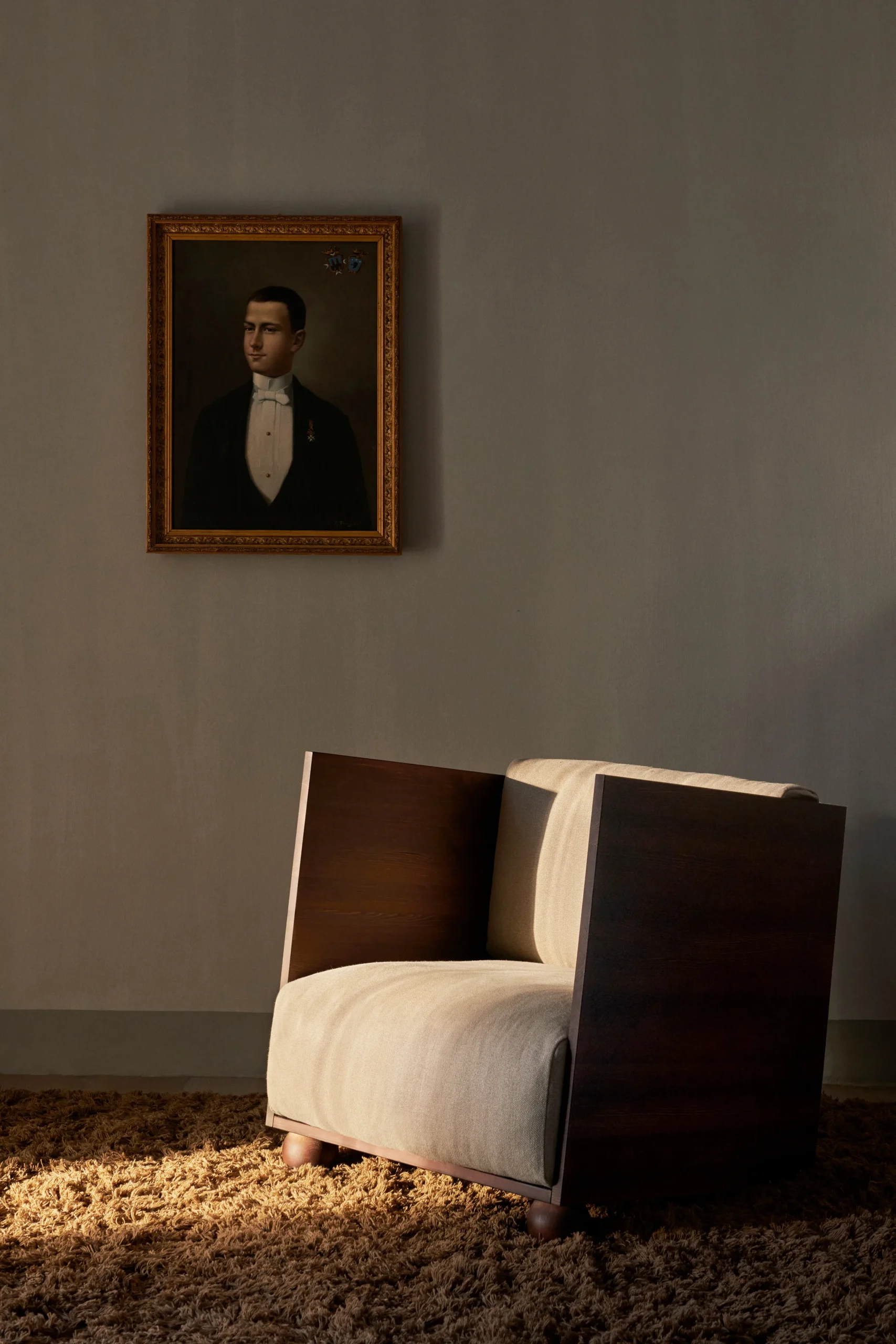 Ferm LIVING Fauteuil Lounge Rum Rich Linen 3 Ferm LIVING Fauteuil Lounge Rum Rich Linen – Image 3