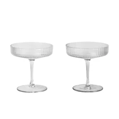 Ferm LIVING Verre à Champagne Ripple Lot De 2