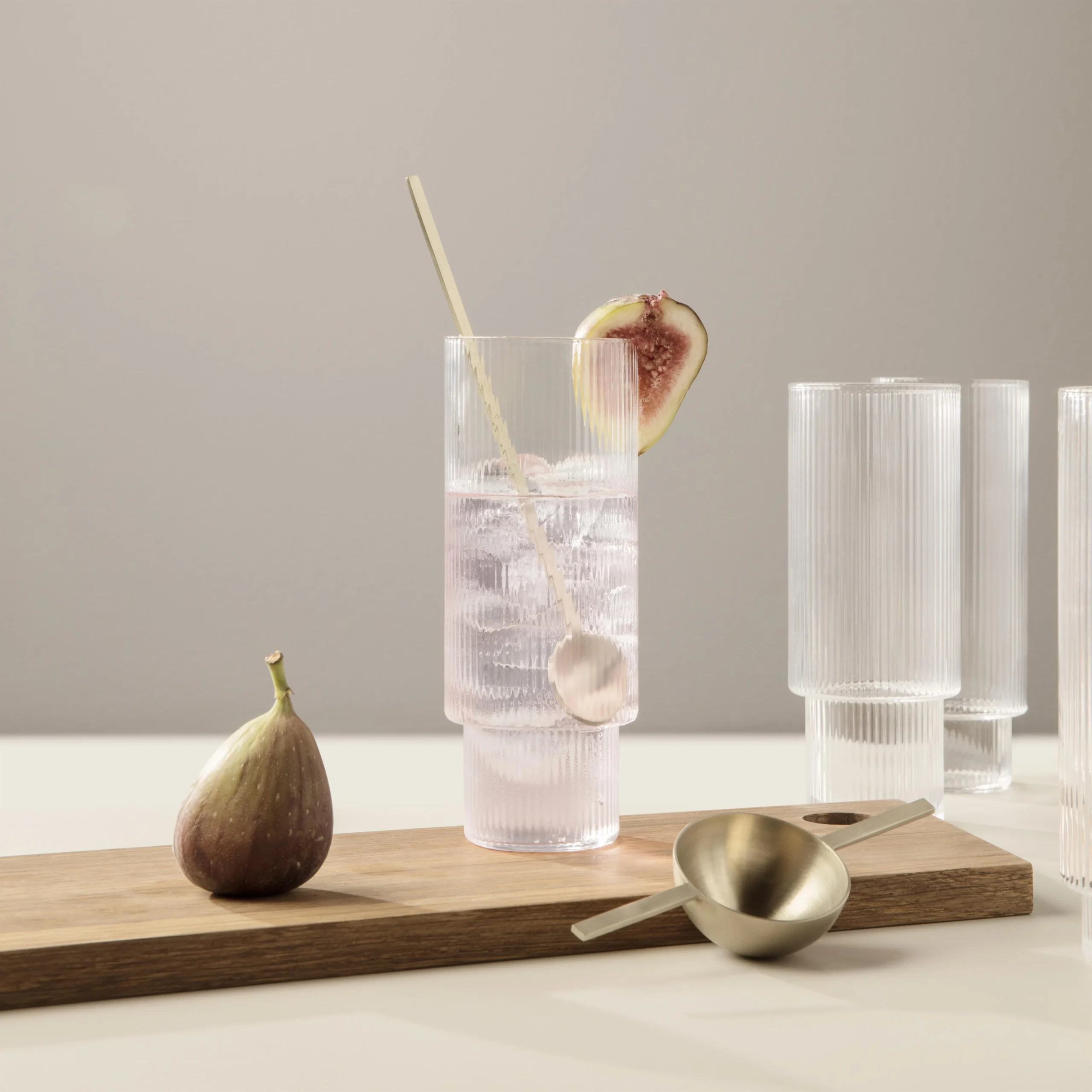 Ferm LIVING Lot De 4 Verres à Long Drink Ripple 4 Ferm LIVING Lot De 4 Verres à Long Drink Ripple – Image 4
